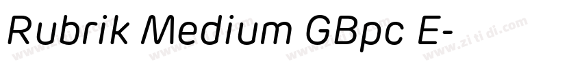 Rubrik Medium GBpc E字体转换